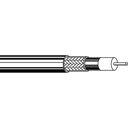 BELDEN RG58 19 SOL BC FPE DUOFOIL +, 93% TC BRD PE JKT 50 OHM BLK, 1000FT 7806A 0101000